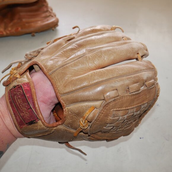 VTG Rawlings Roberto Clemente Baseball Glove GJ66 Leather RHT Baseball Mitt Rare - Picture 7 of 11